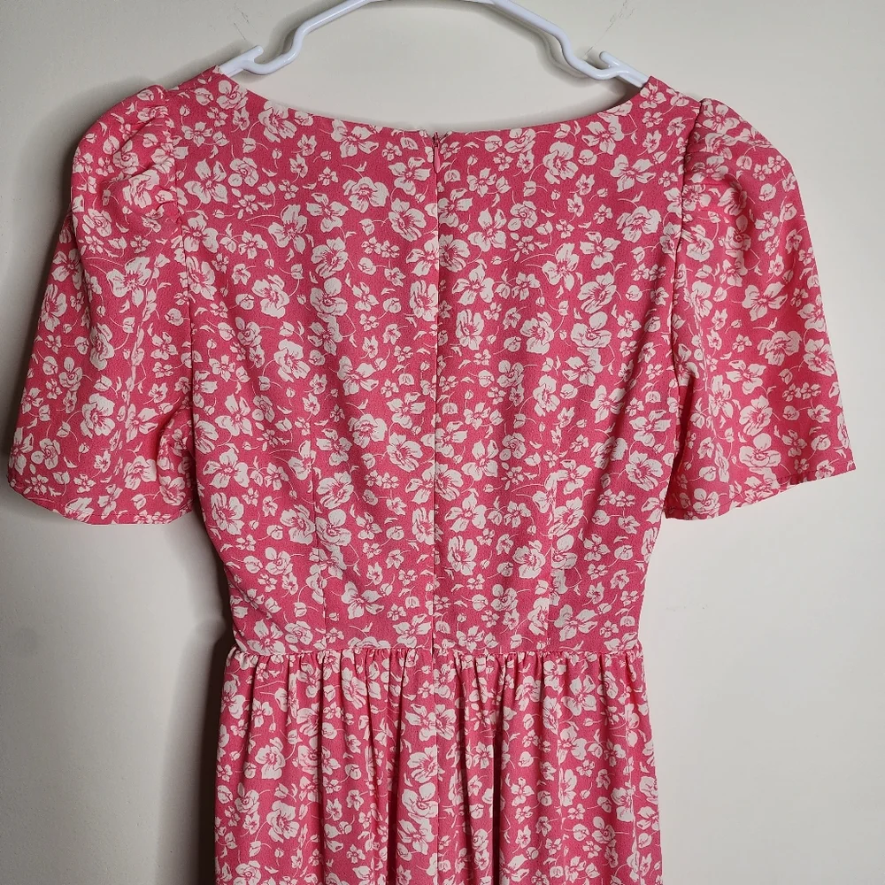 Wayf Pink Floral Cut Out Maxi Dress Small Spring Vibes Coquette Garden Party - Picture 13 of 15